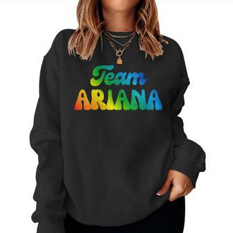 Team Ariana Squad Lgbt Lgbtq Rainbow Pride Cool Women Sweatshirt | Mazezy