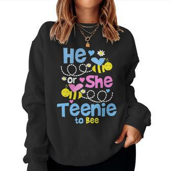 Teenie Grandma Gift He Or Shenie To Bee Women Crewneck Graphic Sweatshirt - Seseable