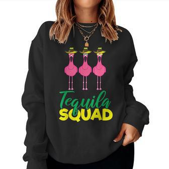 Tequila Squad Flamingo Matching Cinco De Mayo Team Sweatshirt | Mazezy