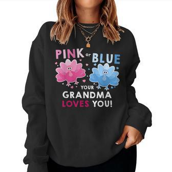 Thanksgiving Baby Shower Gender Reveal Grandma Women Sweatshirt | Mazezy