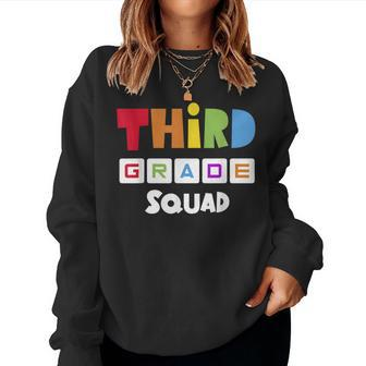 Third Grade Squad Team 3Rd Grade Teacher Women Sweatshirt - Seseable
