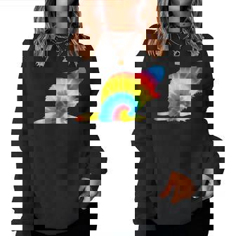 Tie Dye Beaver Rainbow Print Rodent Kit Hippie Peace Women Sweatshirt | Mazezy
