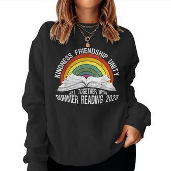 All Together Now Summer Reading 2023 Rainbow Book Lover Reading s Women Sweatshirt | Mazezy