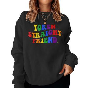 Token Straight Friend Rainbow Colors Gay Pride Lgbtq Ally Sweatshirt | Mazezy