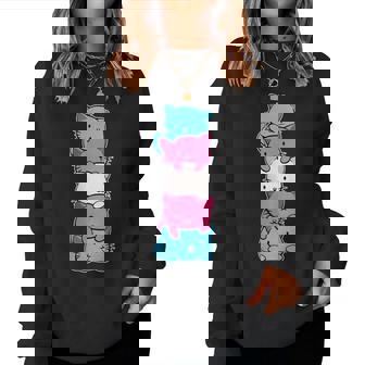 Transgender Pride Cat Lover Lgbt Trans Flag Gay Pride Lgbtq Women Sweatshirt | Mazezy