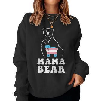 Transgender Pride Flag Trans Lgbtq Mom Mama Bear Women Sweatshirt | Mazezy