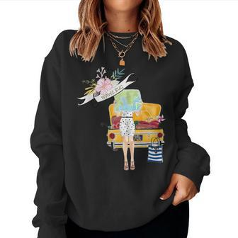 Travel Bug Women's Watercolor T Women Sweatshirt | Mazezy