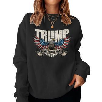 Trump 2024 Flag Take America Back Donald Trump Women Sweatshirt - Seseable