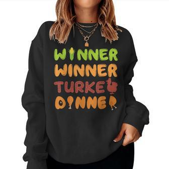 Turkey Dinner Winner Thanksgiving Fall Fall Harvest Women Sweatshirt | Mazezy