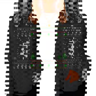 Ugly Christmas Sweater For Lineman Ugly Women Sweatshirt | Mazezy