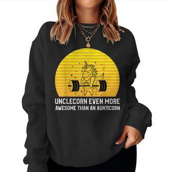 Unclecorn Like A Aunticorn Only More Awesome Unicorn Women Crewneck Graphic Sweatshirt - Thegiftio UK