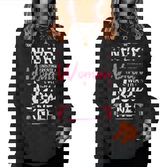Never Underestimate A Women New Knee Replacement Surgery Women Sweatshirt | Mazezy