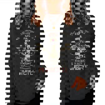 Never Underestimate A Nurse Who Rides A Motorcycle Nurse Women Sweatshirt | Mazezy