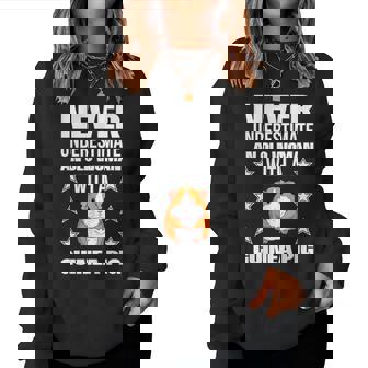 Never Underestimate An Old Woman With A Guinea Pig Women Sweatshirt - Thegiftio UK