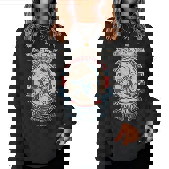 Never Underestimate An Old Woman With Native Blood Vintage Women Sweatshirt | Mazezy