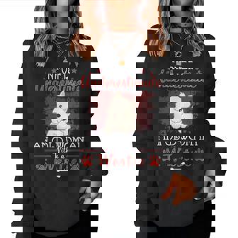 Never Underestimate An Old Woman With A Westie Dog Mother Old Woman Women Sweatshirt | Mazezy