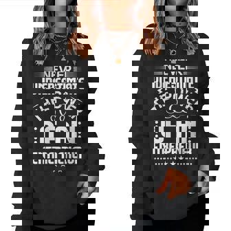 Never Underestimate The Power Of An Entrepreneur Women Sweatshirt | Mazezy