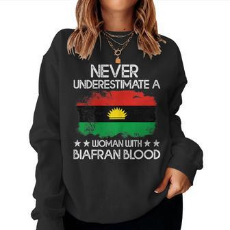 Never Underestimate A Woman With Biafran Blood Women Sweatshirt - Monsterry UK
