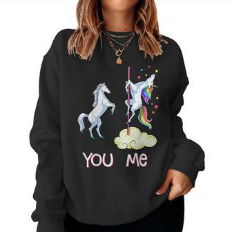 Unicorn You Vs Me Unicorns Rainbow Women Sweatshirt | Mazezy