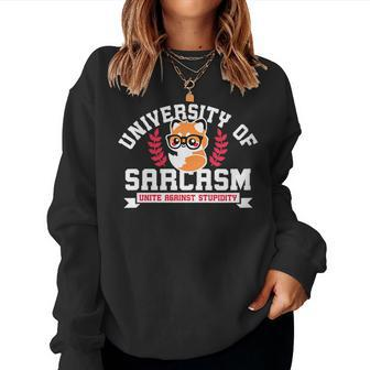 University Of Sarcasm Women Sweatshirt | Mazezy