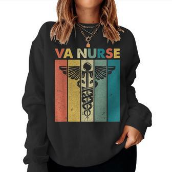 Va Nurse Retro Vintage Valentine For Nurse Va Nurse Retro Women Sweatshirt - Monsterry DE