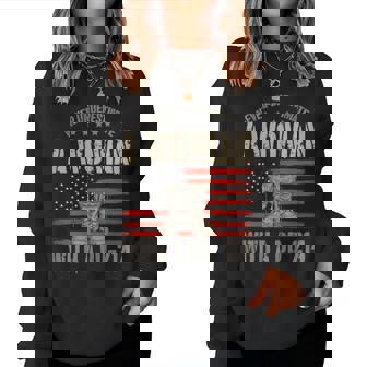 Veteran's Day A Woman With A Dd-214 Female Veteran Women Sweatshirt | Mazezy