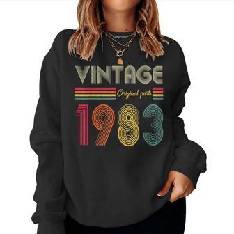 Vintage 1983 Original Parts 40Th Birthday Women Sweatshirt - Seseable