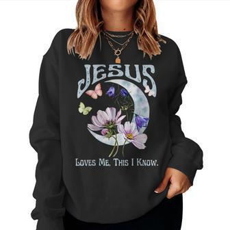 Vintage Boho Retro Christian Faith Jesus Inspirational Grace Faith Women Sweatshirt | Mazezy