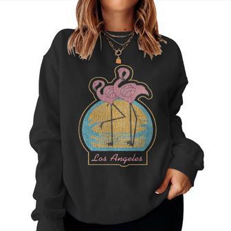 Vintage Los Angeles California 1988 Flamingo Retro Women Sweatshirt - Seseable