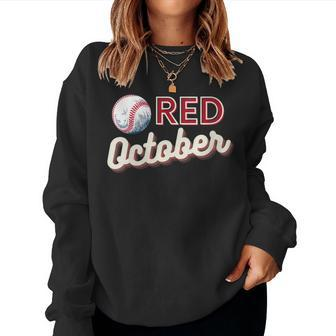 Vintage Red October Philly Philadelphia Baseball Women Sweatshirt - Monsterry CA