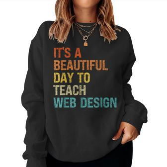 Vintage Web Teacher Retro Web Teacher Adult Women Sweatshirt | Mazezy