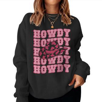 Vintage White Howdy Rodeo Western Country Southern Cowgirl Women Crewneck Graphic Sweatshirt - Monsterry DE
