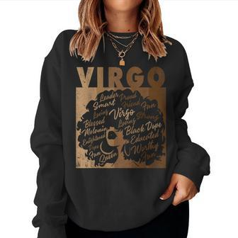 Virgo Girl Afro Zodiac Melain Birthday Queen Women Sweatshirt - Monsterry