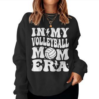 In My Volleyball Mom Era Mama Groovy Women Sweatshirt | Mazezy