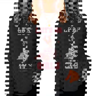 Western Southern Cowgirls Cowboy Hat Boots Lets Go Girls Women Sweatshirt | Mazezy