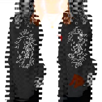 When Youre Dead Inside But Its Christmas Skeleton Women Sweatshirt | Mazezy