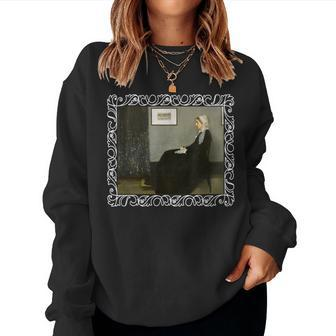 Whistlers Mother Arrangement In Grey And Black Women Sweatshirt | Mazezy