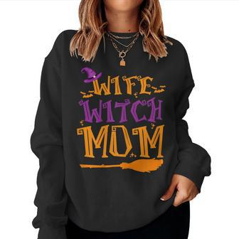 Wife Witch Mom Clothing Halloween Women Sweatshirt - Thegiftio UK