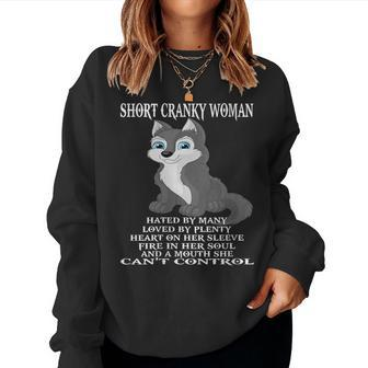 Wolf Short Cranky Woman Hate By Many Loved By Plenty Heart Women Sweatshirt | Mazezy