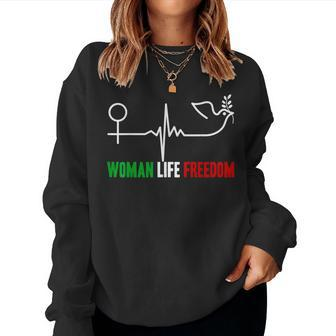 Woman Life Freedom Zan Zendegi Azadi Life Freedom Women Sweatshirt - Seseable