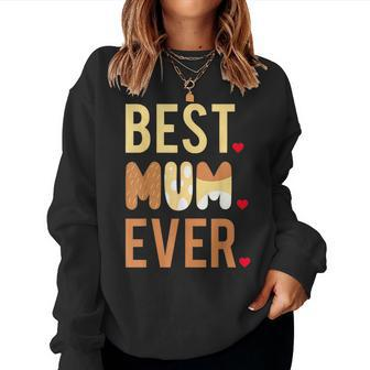 Women Mom Mothers Day Best Mom Ever Women Crewneck Graphic Sweatshirt - Seseable
