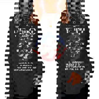 Womens Vet Bod Like A Dad Bod But With More Knee Pain - Veteran Women Crewneck Graphic Sweatshirt - Thegiftio UK