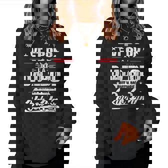Womens Veteran Vet Bod Like Dad Bod But More Back Pain Dad Women Crewneck Graphic Sweatshirt - Thegiftio UK