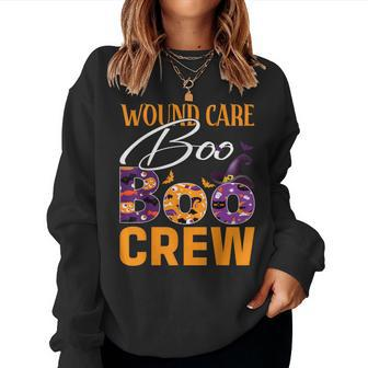 Wound Care Boo Boo Crew Doctor Nurse Halloween Women Sweatshirt - Seseable