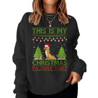 Xmas Ugly Sweater Style German Shepherd Dog Christmas Pajama Women Sweatshirt | Mazezy