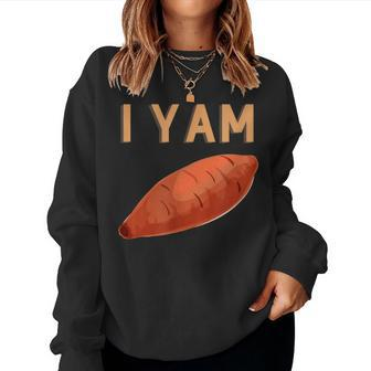 I Yam Shes My Sweet Potato Matching Couple Halloween Fall Sweet Potato Women Sweatshirt | Mazezy