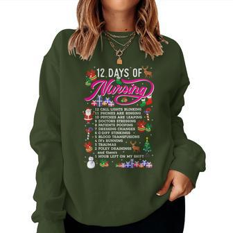12 Days Of Nursing Merry Christmas For Xmas Women Sweatshirt - Monsterry
