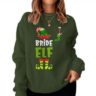Bride Elf Matching Christmas Wine Lover Women Sweatshirt | Mazezy