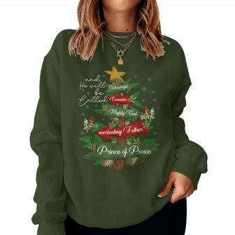 Christian Christmas He Will Be Called Wonderful Counselor Women Sweatshirt | Mazezy