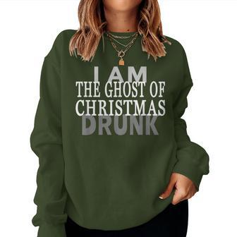 Christmas Carol Ghost Quote Drunk Women Sweatshirt | Mazezy